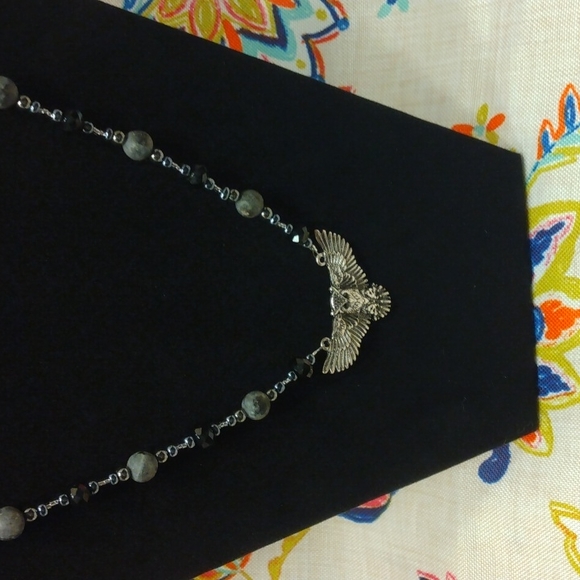 💖(2 for $20)Beaded handmade necklace with owl pendant - Picture 4 of 4